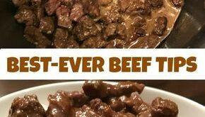 Best-Ever Beef Tips | Beef tip recipes, Beef tips and rice, Beef recipes easy