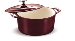 Tramontina Gourmet 5.5 qt. Round Enameled Cast Iron Dutch Oven in Majolica Red with Lid 80131/037DS – The Home Depot