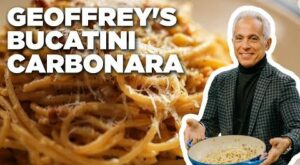 Geoffrey Zakarian’s Bucatini Carbonara | The Kitchen | Food Network – YouTube | Food network recipes, Food network chefs, The kitchen food network