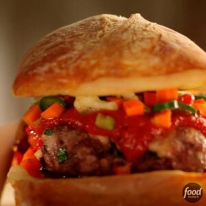 Giant Meatball Sandwich | Leave it to Jeff Mauro to show you how to make a Giant Meatball Sandwich!

Save the recipe: http://www.foodtv.com/5htoe. | By Food Network | Facebook