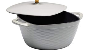 Tramontina Prisma 7 qt. Enameled Cast Iron Covered Square Dutch Oven – Matte Gray 80131/108DS – The Home Depot