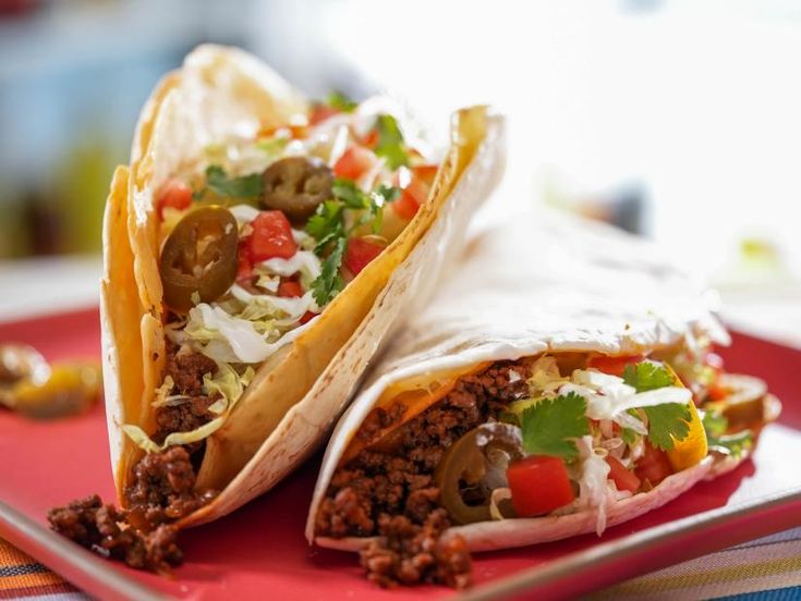 Giant Double Decker Taco | Recipe | Food network recipes, Mexican food recipes, Beef recipes
