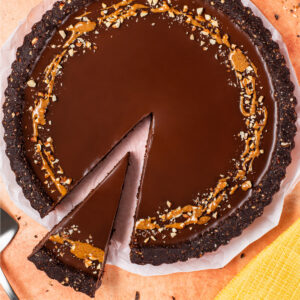 Vegan Chocolate Almond Tart (No Bake & Gluten-Free) • Tasty Thrifty Timely