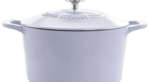 MARTHA STEWART 7-qt. Enameled Cast Iron Dutch Oven with Lid in Lavender 985119082M – The Home Depot
