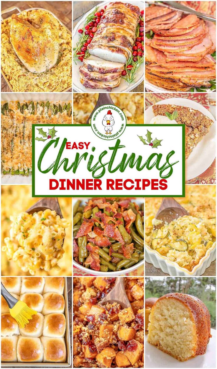 Christmas Dinner Recipe Ideas – 21 of our all-time favorite Christmas Dinner recipes. I have main dishe… | Christmas food dinner, Recipes, Morning recipes breakfast