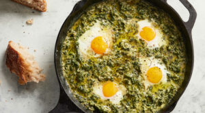 One-Pan Creamed Spinach With Eggs  Recipe