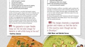 Geoffrey Zakarian’s Vegetable Gazpacho and Debi Mazar and Gabriele Corcos’s Green Gazpacho recipe … | Green gazpacho recipe, Gazpacho recipe, Food processor recipes