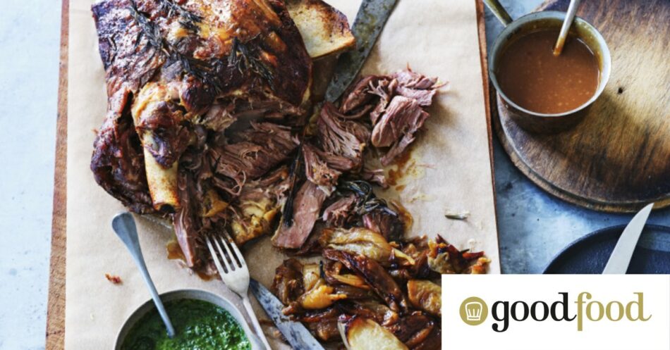 Adam Liaw’s 10 dishes to master: Slow-roasted lamb shoulder with gravy and mint sauce