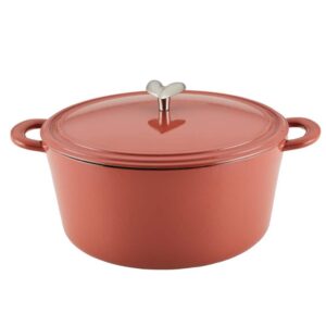 Ayesha Curry 6 qt. Redwood Enameled Cast Iron Dutch Oven with Lid 48443 – The Home Depot