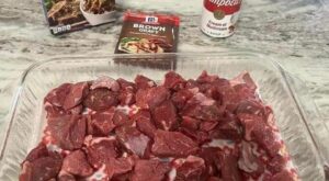 No peek beef tips | Beef tips, Beef tip recipes, Stew meat recipes