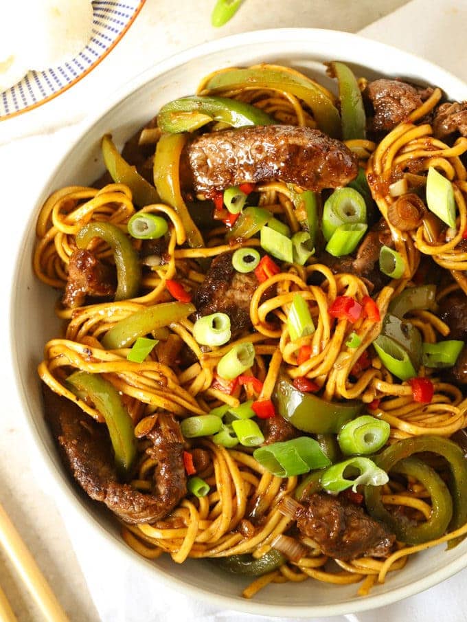 Beef Stir Fry {with Noodles and Sticky Sauce}