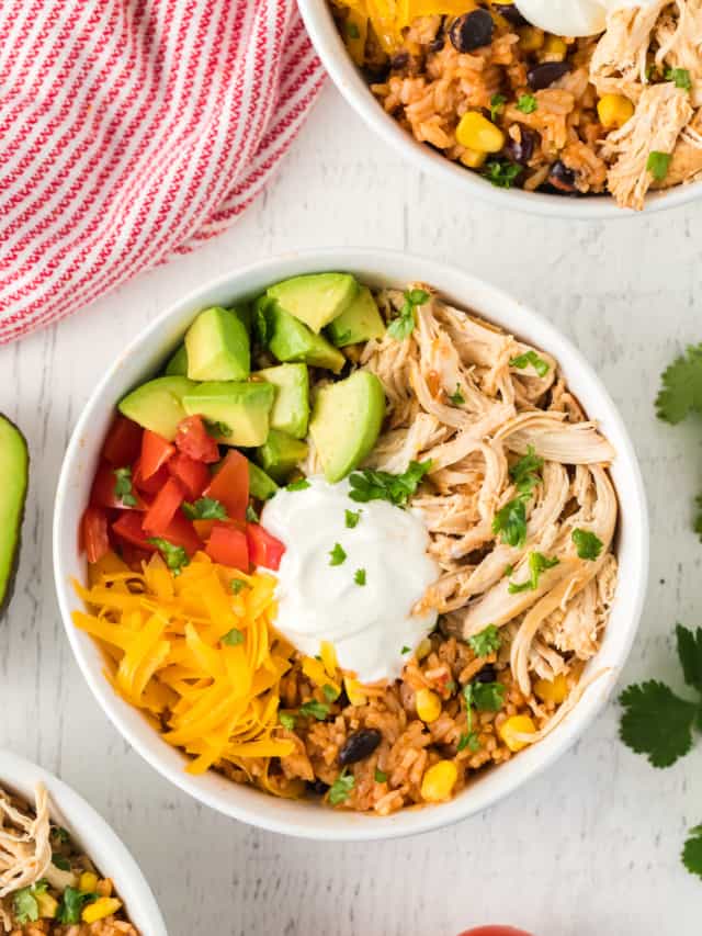 THE BEST INSTANT POT CHICKEN BURRITO BOWLS STORY