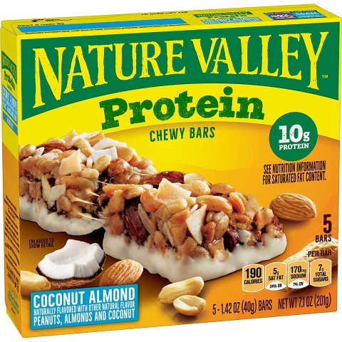 Nature Valley Protein Chewy Granola Bars, Coconut Almond, Gluten Free, 5 Bars – Dealmoon