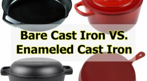 What are the differences between bare cast iron cookware and enameled cast iron cookware?