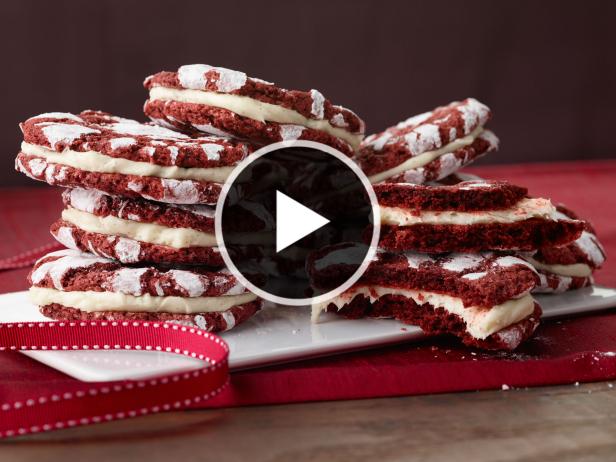 12 Days of Cookies: Geoffrey Zakarian’s Red Velvet Crinkle Cookie Sandwiches