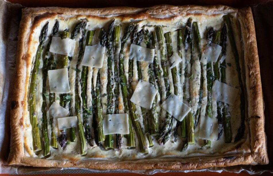 This easy-to-make asparagus tart is springtime comfort food that’s ready in under an hour