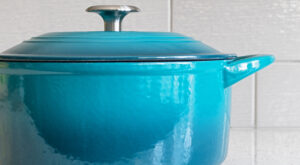 Turquoise enameled cast iron covered round dutch oven on a grani – CCARToday – Contra Costa Association of REALTORS
