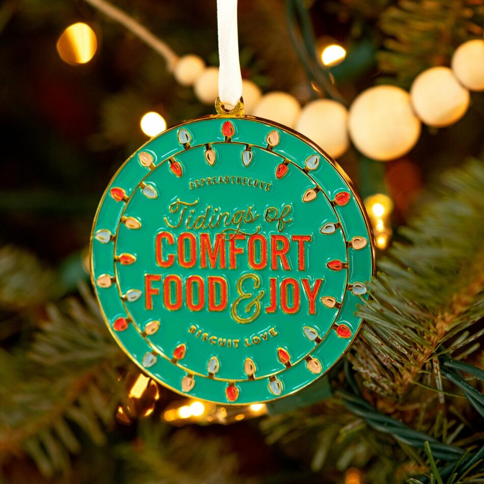 Enamel Ornament – Tidings of Comfort Food & Joy — Biscuit Love ®