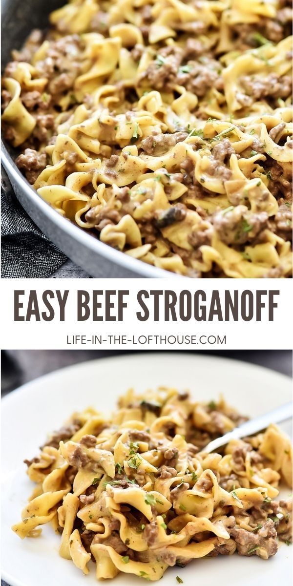 This Easy Beef Stroganoff recipe is a classic dish the whole family will love. It’s filled … | Beef recipes for dinner, Beef stroganoff easy, Beef casserole recipes