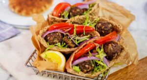 These Mediterranean-style air fryer meatballs are a healthy bite