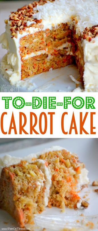 Pin on to die for carrot cake