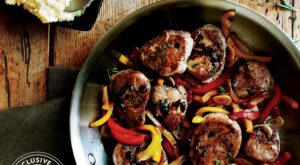 Pork Tenderloin with Red & Yellow Peppers Recipe