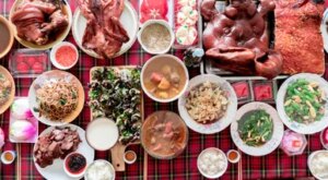 Chinese New Year’s Food On Table, Top View Stock Photo, Picture And Royalty Free Image. Image 74283774. – 123RF