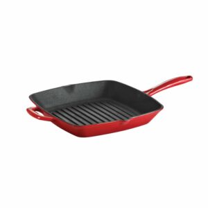 Tramontina Gourmet 11.5 in. Enameled Cast Iron Grill Pan in Gradated Red 80131/053DS – The Home Depot