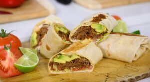 Fill flour tortillas with shredded steak for the best burritos ever