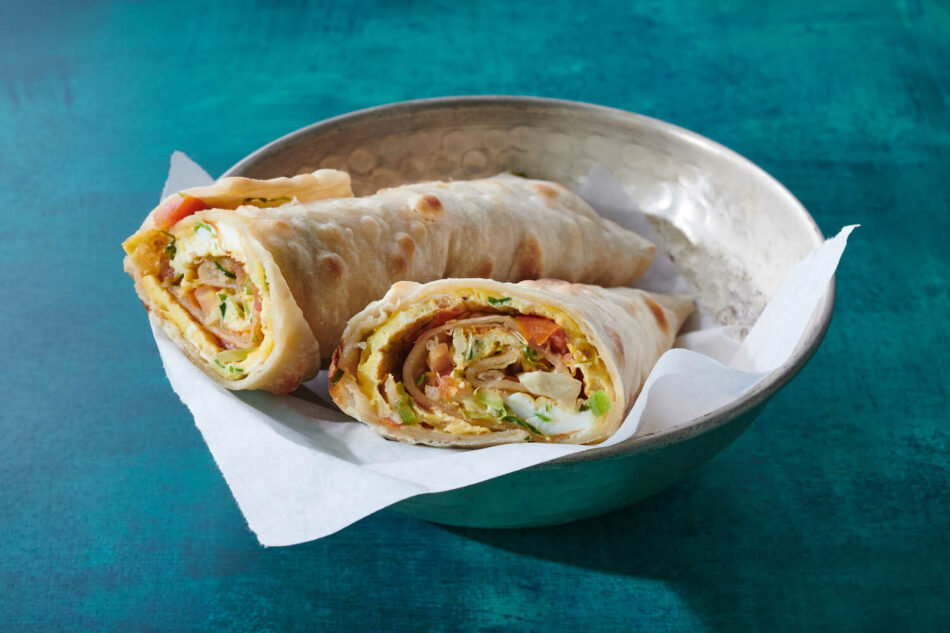 Rolex (Vegetable Omelet and Chapati Roll) Recipe