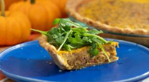 Savory Pumpkin Quiche with Caramelized Bacon and Onions (Fall Fan Favorites) – Geoffrey Zakarian, “The Kitchen” on the Food Network.