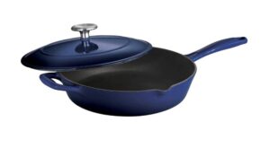 Tramontina Gourmet 10 in. Enameled Cast Iron Skillet in Gradated Cobalt with Lid 80131/067DS – The Home Depot