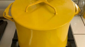 Enameled Cast Iron Pot with Top – Danske Bright Yellow