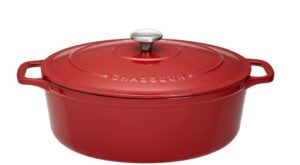 French Home 6 Qt. Red Chasseur French Enameled Cast Iron Oval Dutch Oven CI_3731R_CI_174 – The Home Depot