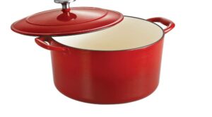Tramontina Gourmet 6.5 qt. Round Enameled Cast Iron Dutch Oven in Gradated Red with Lid 80131/048DS – The Home Depot