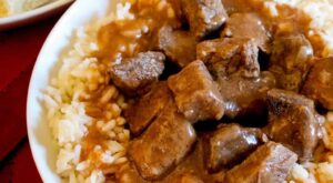 Southern Beef Tips with Rice and Gravy recipe!
