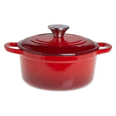 Gibson Our Table 2 Quart Enameled Cast Iron Dutch Oven With Lid In Red