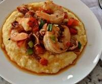 Southern comfort food: Louisiana shrimp and cheesy true grits