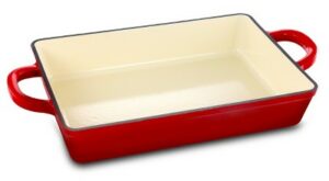 Crock Pot Artisan 13 in. Enameled Cast Iron Lasagna Pan in Scarlet Red