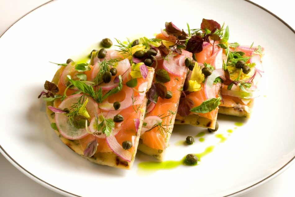 Smoked Salmon Pizzette from Sandwiches of the World by Geoffrey Zakarian