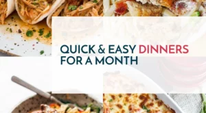 Quick And Easy Dinner Ideas For A Month – MommyThrives