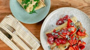 Strawberry Ricotta Crepes by Geoffrey Zakarian | Food network recipes, Crepes, Food