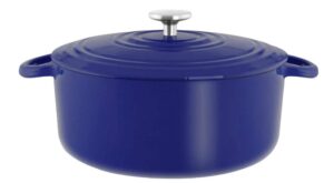 Chantal 7 qt. Round Enameled Cast Iron Dutch Oven in Cobalt Blue with Lid TC32-280 BL – The Home Depot