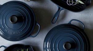 Le Creuset Signature Round 5.5-Qt. Ink Blue Enameled Cast Iron Dutch Oven with Lid + Reviews | Crate & Barrel | Le creuset cookware, Stoneware bakeware, Creuset