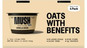 MUSH Vanilla Bean Ready to Eat Gluten Free Vegan Oats – 20oz/4ct