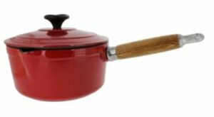 Chasseur French Enameled Cast Iron 1.3 Qt. Saucepan, Lid & Wood Handle | The Shops at Willow Bend
