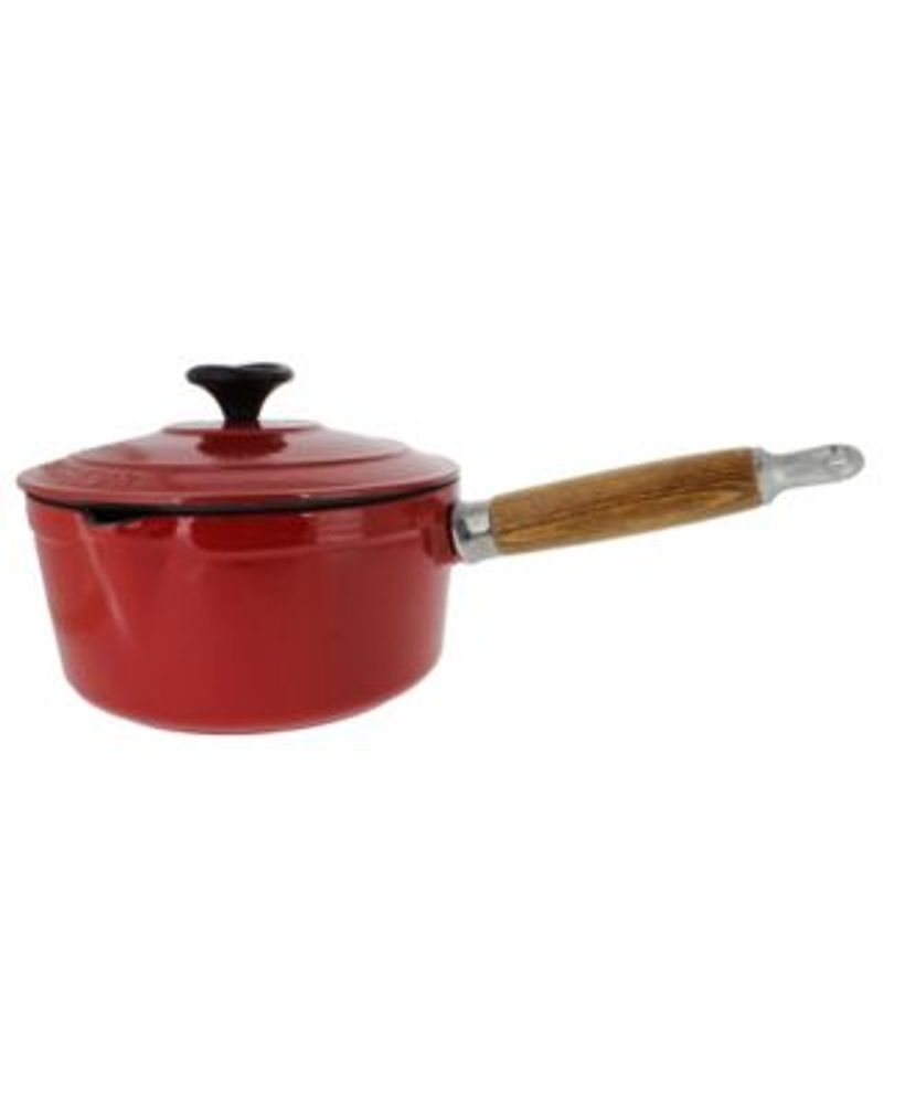 Chasseur French Enameled Cast Iron 2.5 Qt. Saucepan, Lid & Wood Handle | The Shops at Willow Bend