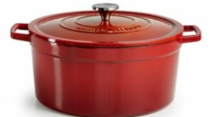 Martha Stewart Collection CLOSEOUT! Enameled Cast Iron Round 8-Qt. Dutch Oven | Dulles Town Center
