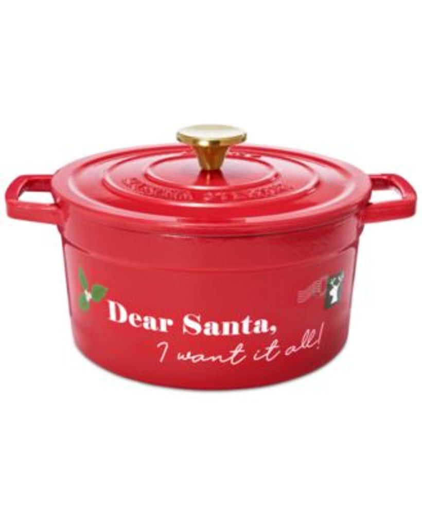 Martha Stewart Collection Dear Santa Enameled Cast Iron Dutch Oven, Created for Macy’s | Connecticut Post Mall