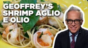 Shrimp and Spaghetti Aglio e Olio with Geoffrey Zakarian | Food Network – YouTube | Food network recipes, Food network chefs, Olio recipe